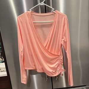 Apana Coral Long Sleeve Wrap Top